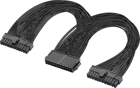 POWERTECH καλώδιο μητρικής 24pin σε 2x 24pin CAB-W052, 0.25m