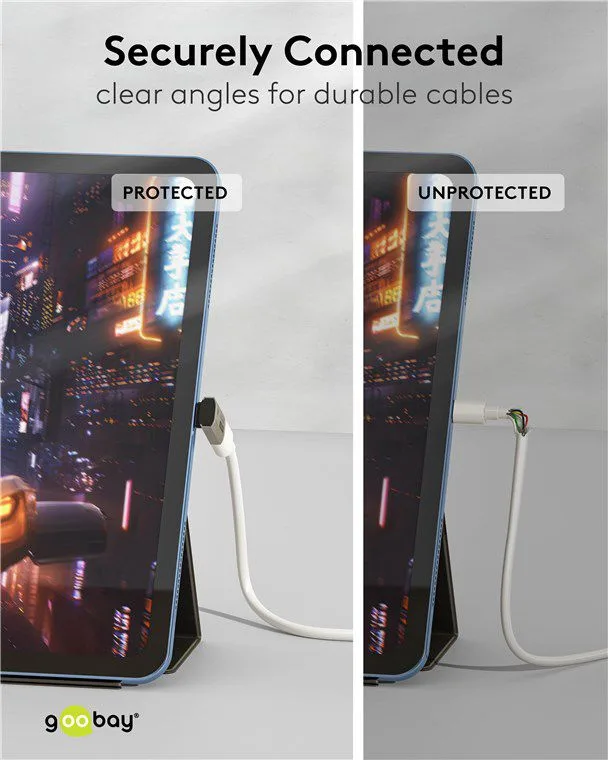 GOOBAY αντάπτορας USB-C 74442, γωνιακός 90°, USB4, 240W, 40Gbps, 8K, γκρι — εικόνα 3