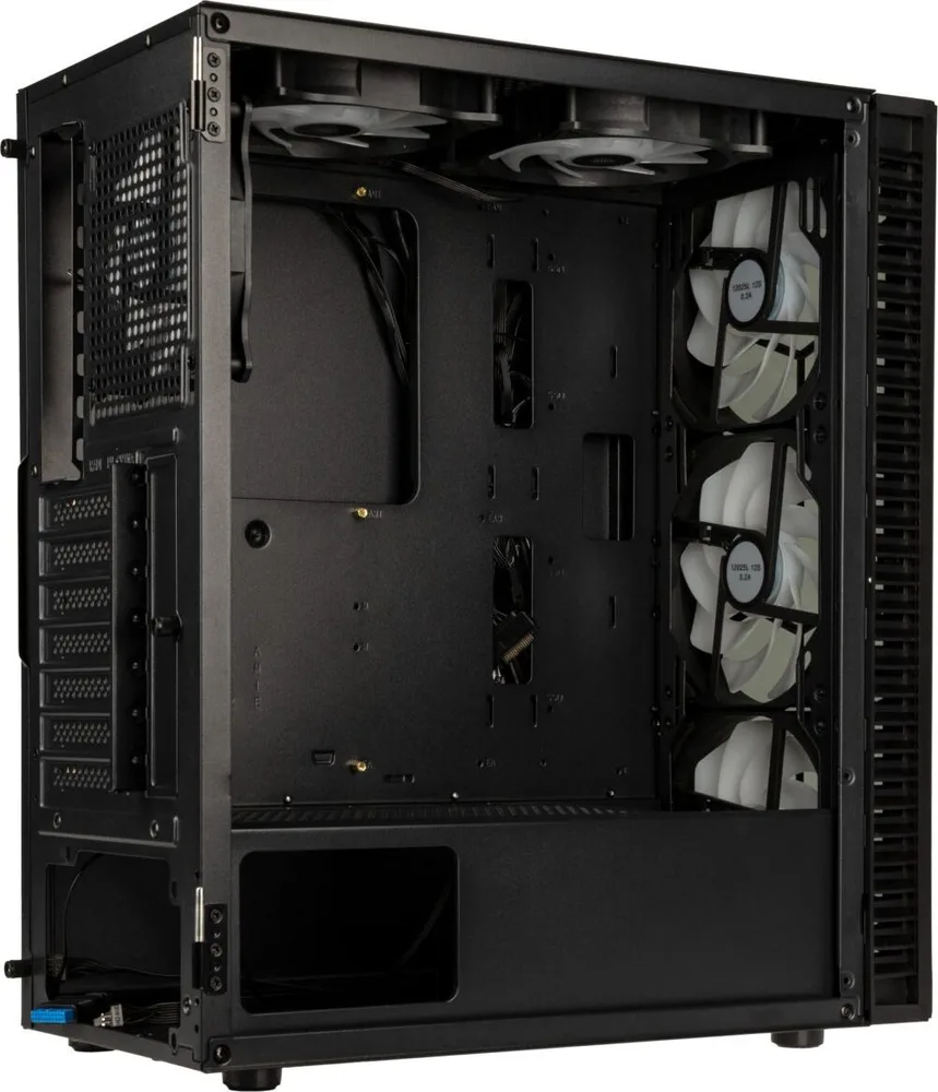 Kolink Observatory HF Glass ARGB Midi Tower Case - Black (with 6 ARGB fans - 3x140mm & 3x120mm) — εικόνα 5