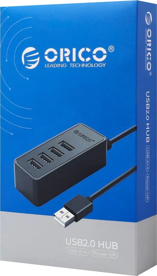 ORICO USB hub W5P-U2, 4x θυρών, USB 2.0, 480Mbps, USB σύνδεση, 1m καλώδιο, μαύρο — εικόνα 5