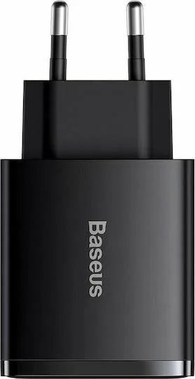 BASEUS Compact, φορτιστής ΓΡΗΓΟΡΗΣ φόρτισης, 3 ΘΥΡΕΣ, 30W, ΜΑΥΡΟΣ — εικόνα 2
