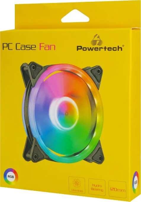 POWERTECH ανεμιστήρας PT-1284 για PC, LED RGB, 120mm, 1200RPM — εικόνα 3