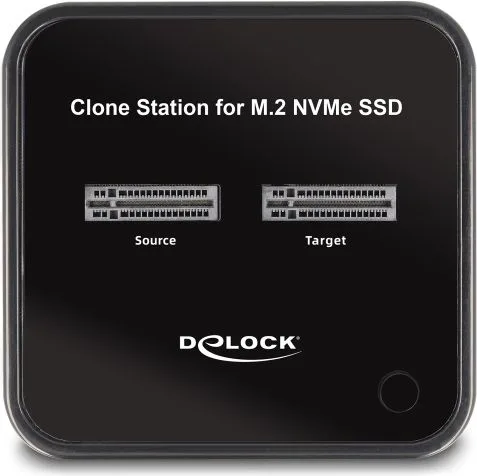 DELOCK docking station για M.2 NVMe SSD 64177, 2 θέσεων, 10Gbps, clone function, μαύρο — εικόνα 4