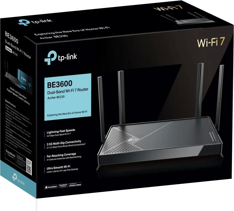 TP-LINK router Archer BE230, WiFi 7, 3600Mbps BE3600, Dual Band, V2.0 — εικόνα 9
