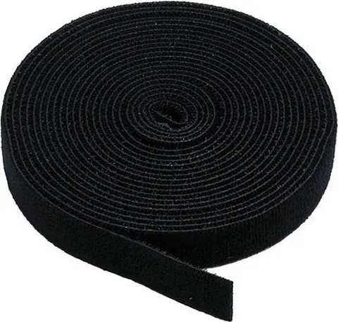 POWERTECH ταινία τύπου velcro TIES-003, πολλαπλών χρήσεων, 20mm, 3m, μαύρη