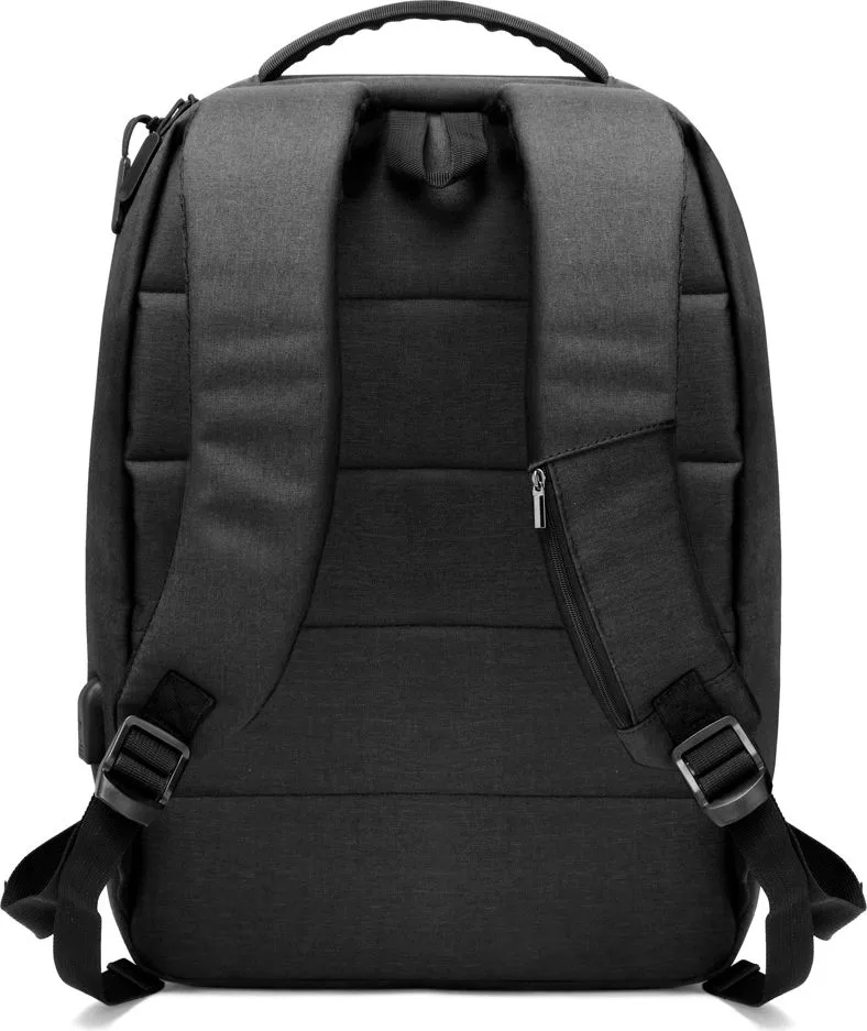 ARCTIC HUNTER τσάντα πλάτης 1701L με θήκη laptop 15.6", USB, 17L, μαύρη — εικόνα 3