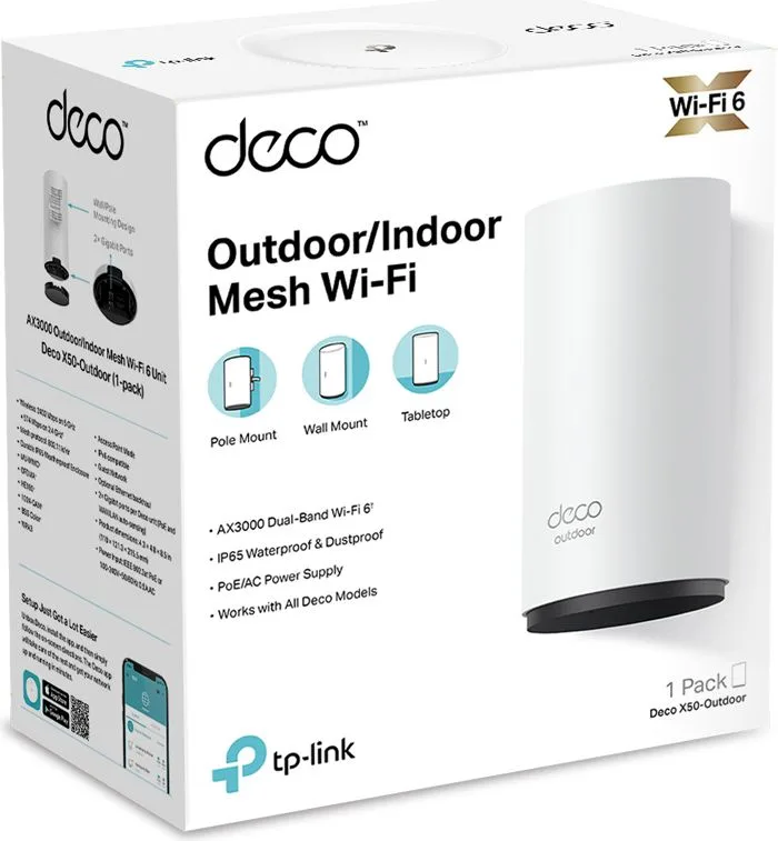 TP-LINK Whole Home Mesh Deco X50-Outdoor AX3000 Dual-Band Wi-Fi 6, Ver.1 — εικόνα 9