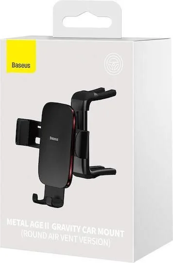 BASEUS Metal AGE II, βάση ΚΙΝΗΤΟΥ ΑΥΤΟΚΙΝΗΤΟΥ, ΑΕΡΑΓΩΓΟΥ, μαύρη — εικόνα 3