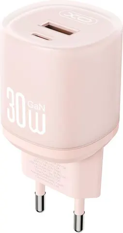 XO L151, φορτιστής ΓΡΗΓΟΡΗΣ φόρτισης, 30W, 2 ΘΥΡΕΣ, ροζ