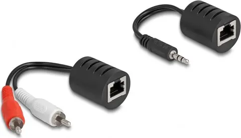 DELOCK audio extender 87859 3.5mm σε RCA, μέσω καλωδίου RJ45, έως 50m