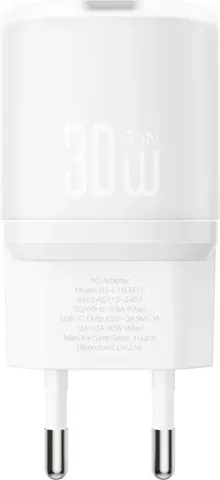 XO L150 φορτιστής 30W 1 θύρα Type-C, ΛΕΥΚΟΣ