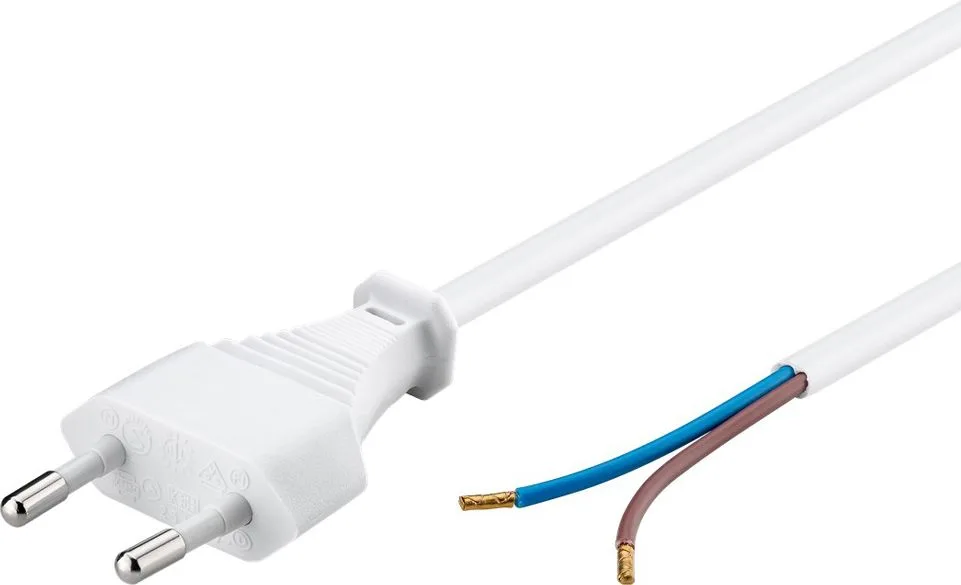 GOOBAY καλώδιο τροφοδοσίας 51345, 2x 0.75mm², 1.5m, λευκό — εικόνα 2