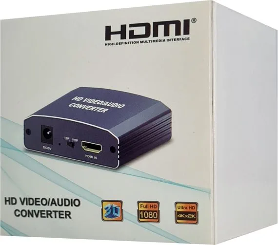 POWERTECH HDMI audio extractor CAB-H153, 4K/60Hz, γκρι — εικόνα 3