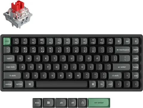 Keychron K2 Ultra (K2U-J1) ZMK Wireless 8K Mechanical Keyboard Red Switch (Hot-Swap) 75% Us Layout