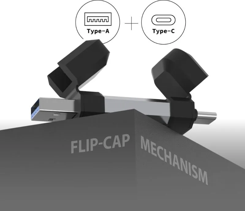 SILICON POWER USB Flash Drive C51, USB/USB-C, 256GB, 200MBps, ασημί — εικόνα 3