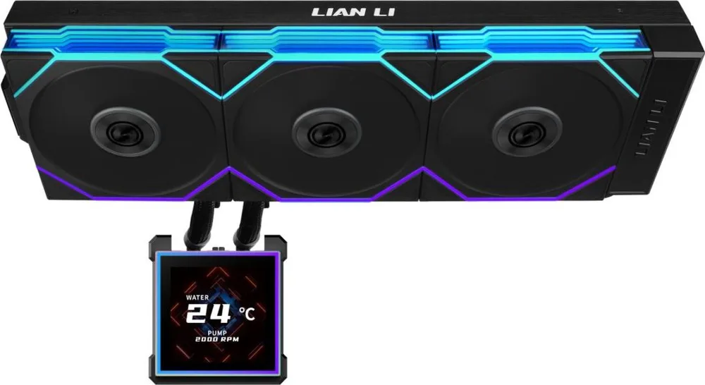 LIAN LI Hydroshift II LCD-S 360TL Black - RGB AIO CPU Cooler - 3.4" Screen - 1851/1700, AM5/AM4 — εικόνα 3