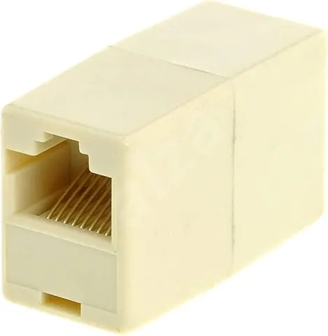 POWERTECH σύνδεσμος (μούφα) RJ45 UTP CAB-N182, 8p8c, λευκό, 5τμχ