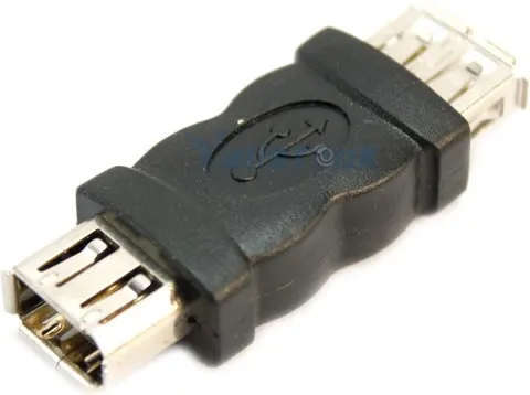 POWERTECH αντάπτορας USB θηλυκό σε θηλυκό CAB-U019, μαύρος
