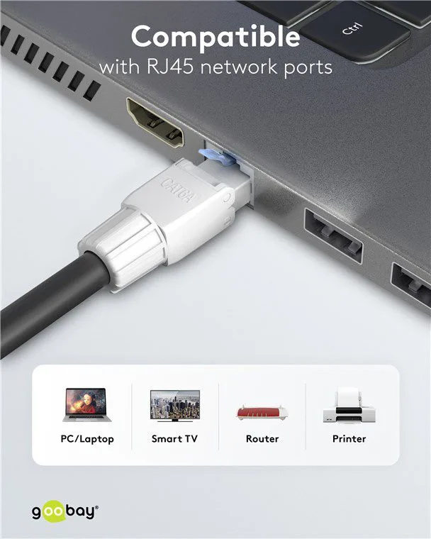 GOOBAY βύσμα RJ45 65941, CAT 6A UTP, tool-free, λευκό — εικόνα 9