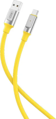 XO NB251 καλώδιο φόρτισης 6A Liquid Silicone Rubber, Type-C, 1M, ΚΙΤΡΙΝΟ