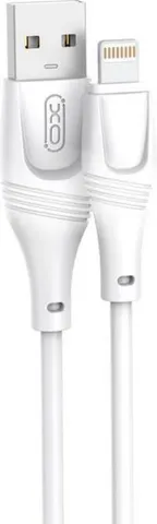 XO NB238 Zeus καλώδιο φόρτισης ΣΙΛΙΚΟΝΗΣ Lightning, λευκό, 1Μ