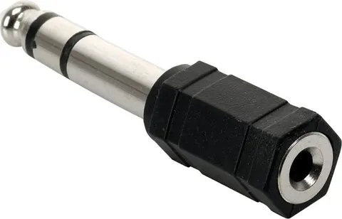 POWERTECH αντάπτορας stereo 6.35mm σε 3.5mm CAB-J018, μαύρος, 5τμχ