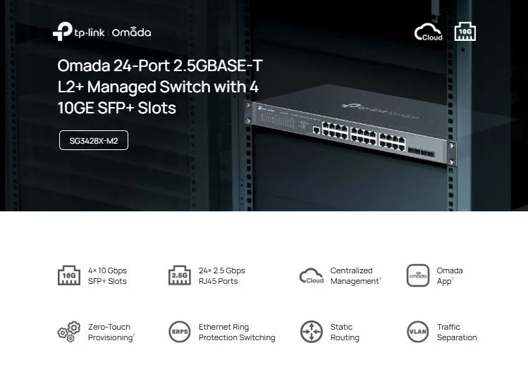 TP-LINK L2+ managed switch SG3428X-M2, 24x 2.5Gbps θύρες, V1.20 — εικόνα 2