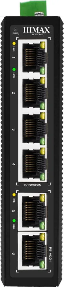 HIMAX industrial PoE switch PS1402G-I, 4x GE PoE & 2x GE θύρες, έως 1000Mbps — εικόνα 4