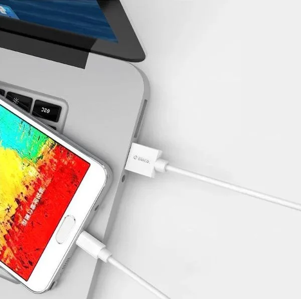 ORICO καλώδιο micro USB σε USB ADC-05, 3A, 480Mbps, 0.5m, λευκό — εικόνα 2