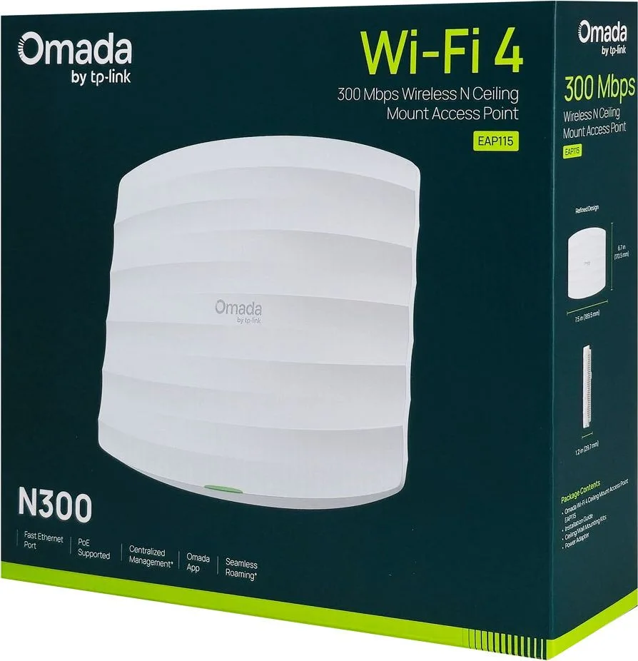 TP-LINK access point EAP115, 300Mbps, οροφής, V4.30 — εικόνα 5