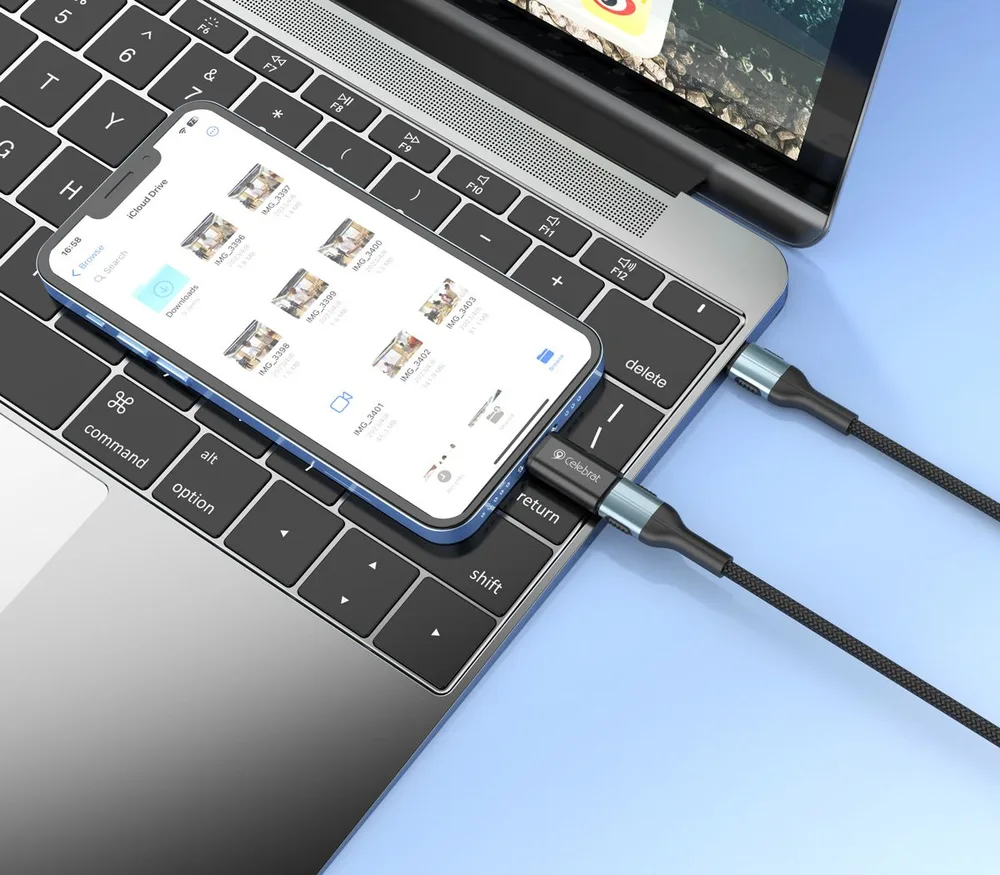 CELEBRAT αντάπτορας Lightning σε USB-C CA-03, 2A, 480Mbps, μαύρος — εικόνα 3