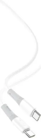 XO NB-Q226B καλώδιο φόρτισης Silicone Type-C ΣΕ Type-C, 60W, λευκό
