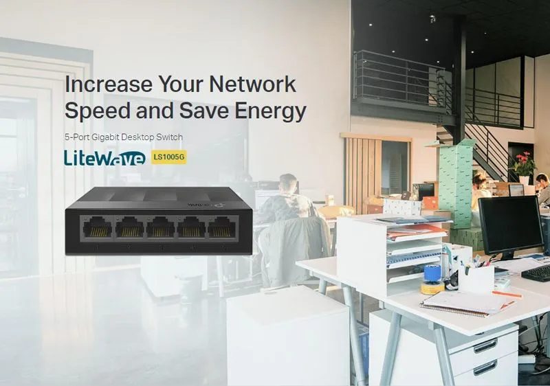 TP-LINK desktop switch LiteWave LS1005G, 5-port 10/100/1000Mbps, Ver 5.40 — εικόνα 2