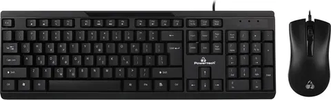 POWERTECH set ποντίκι & πληκτρολόγιο PT-1068, ενσύρματο, 1000DPI, μαύρο