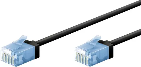 GOOBAY καλώδιο δικτύου 74238, CAT 6A U/UTP, ultra slim, copper, 500MHz, 3m, μαύρο