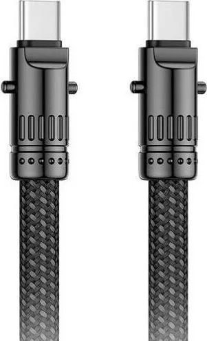 XO NB-Q288B, Lanyard Bullet, καλώδιο ΓΡΗΓΟΡΗΣ φόρτισης, Type-C ΣΕ Type-C, 60W, μαύρο — εικόνα 2