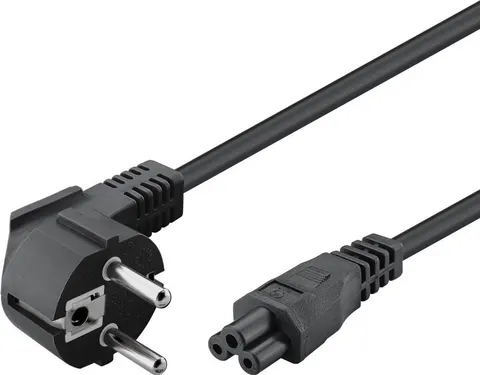 POWERTECH καλώδιο τροφοδοσίας CAB-P029, 3x 0.50mm, 1.5m, μαύρο, 10τμχ