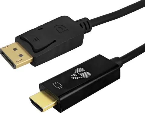 POWERTECH καλώδιο DisplayPort σε HDMI CAB-H188, 4K/60Hz, 21.6 Gbps, 2m, μαύρο