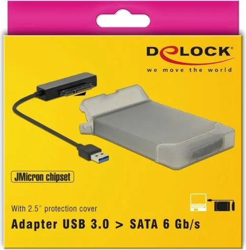 DELOCK αντάπτορας USB σε SATA 62742 με θήκη για 2.5" HDD/SSD, 6Gbps — εικόνα 5