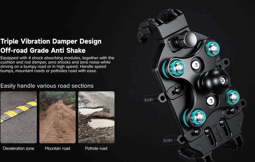 ULEFONE βάση ποδηλάτου για smartphone Armor Mount Pro AM01, μαύρη — εικόνα 6