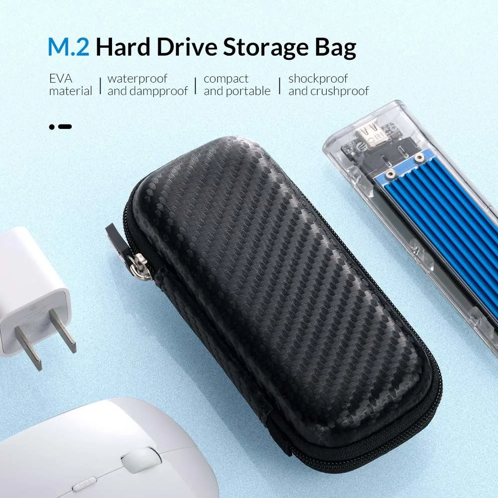 ORICO θήκη προστασίας M2 SSD M2PH01-BK-BP, αδιάβροχη, μαύρη — εικόνα 3
