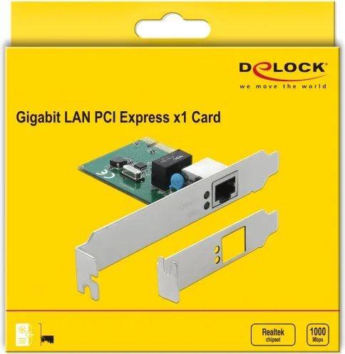 DELOCK κάρτα επέκτασης PCI Express σε RJ45 90381, 1000Mbps, low profile — εικόνα 4