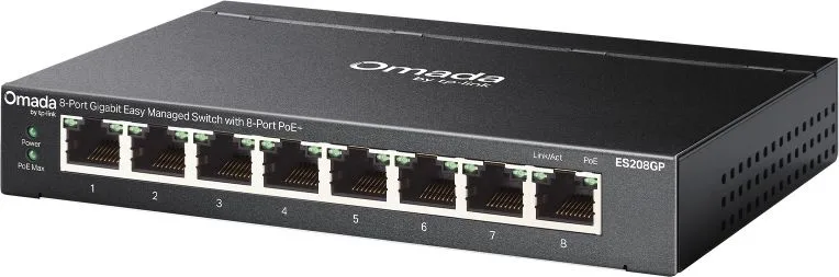 TP-LINK easy managed switch ES208GP, 8x Gigabit θύρες, PoE+, V1.0 — εικόνα 4