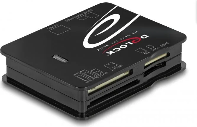 DELOCK card reader 91007 για Micro SD/SD/CF/MS/xD/M2, μαύρο — εικόνα 2