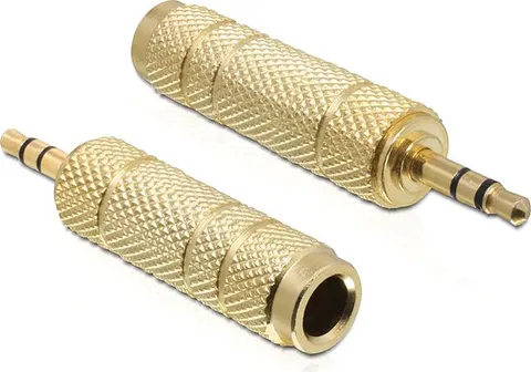 DELOCK αντάπτορας 3.5mm σε 6.35mm 65360, μεταλλικό, gold plated