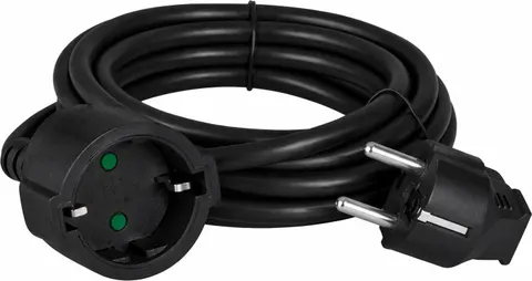 POWERTECH μπαλαντέζα ρεύματος PT-1562, 1x schuko, 16A, 5m, μαύρη