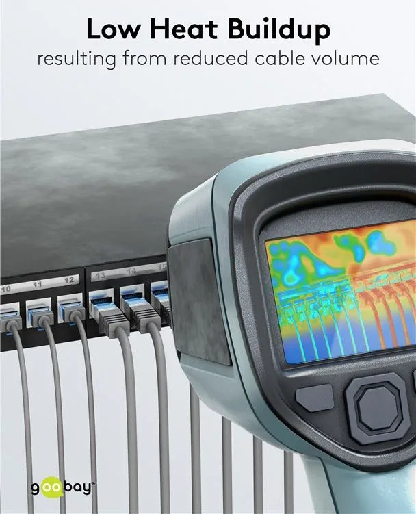 GOOBAY καλώδιο δικτύου 74219, CAT 6A U/UTP, ultra slim, copper, 500MHz, 0.15m, γκρι — εικόνα 4
