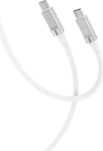 XO NB-Q252B PD 60W Type-C ΣΕ Type-C Liquid καλώδιο φόρτισης ΣΙΛΙΚΟΝΗΣ, λευκό
