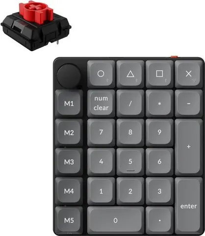 Keychron K0 Max (K0M-H1) QMK Wireless Custom Num Pad Mechanical Low Profile Red Switch RGB Hot-Swap