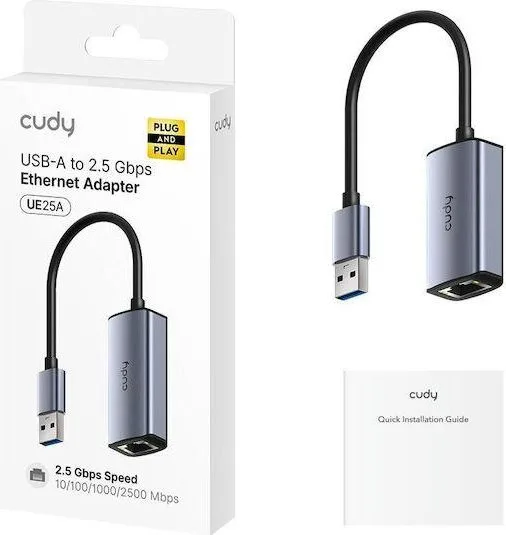 Cudy UE25A USB-A TO Ethernet 2.5 Gbps Adapter — εικόνα 2